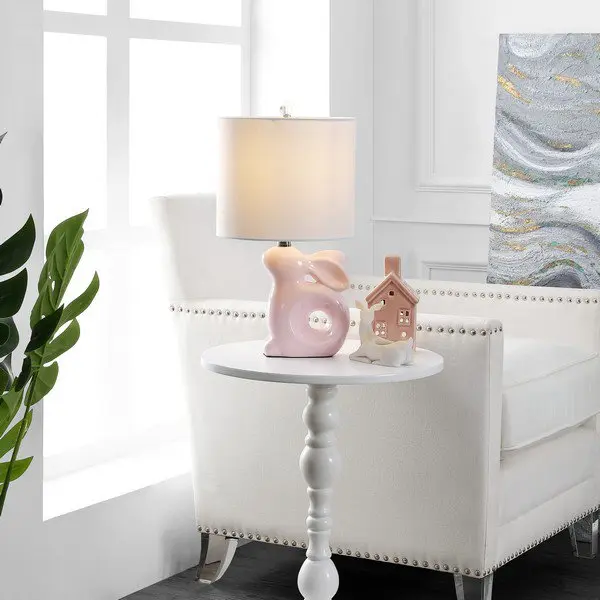 Safavieh Ruby Rabbit Lamp - Pink
