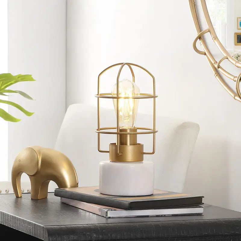 Safavieh Sadaf Iron Table Lamp - Gold