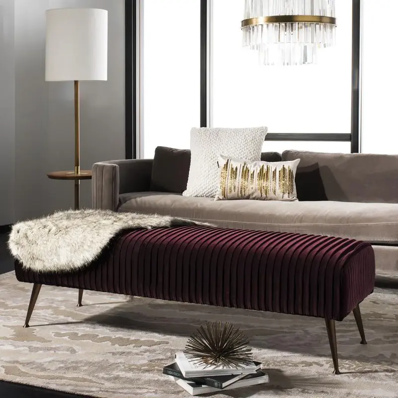 Safavieh Salome Bench - Cabernet