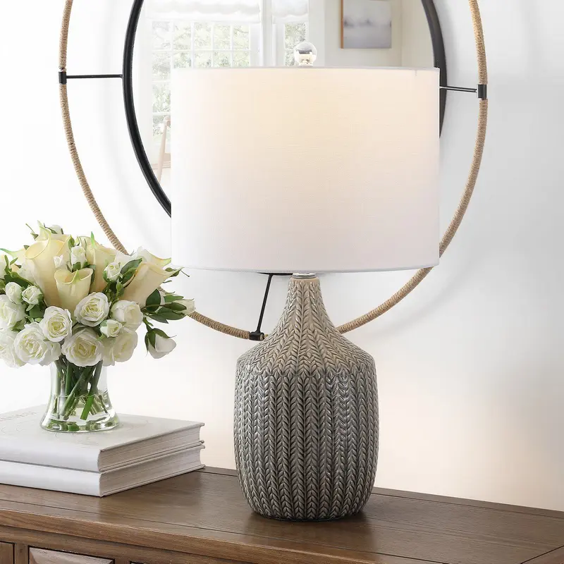 Safavieh Secia Table Lamp - Grey