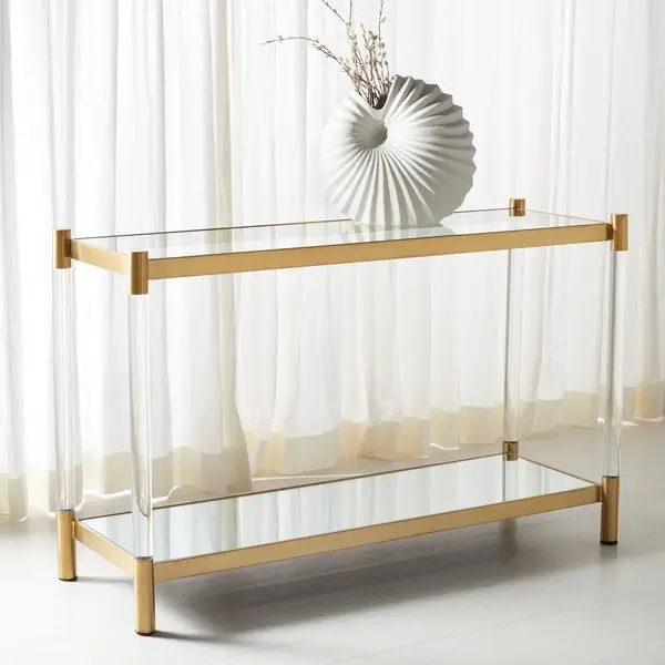 Safavieh Shayla Acrylic Console Table - Brass