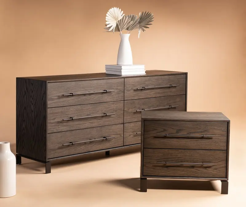Safavieh Simmons 6 Drawer Wood Dresser - Dark Walnut