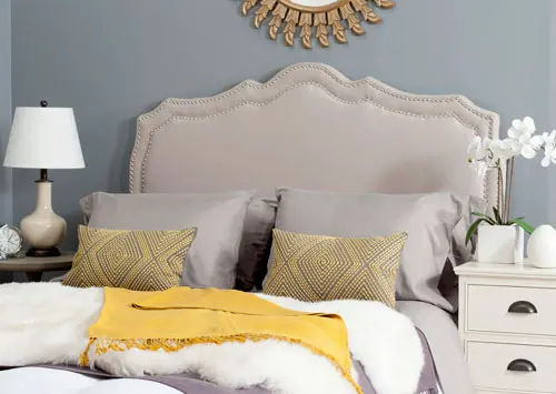 Safavieh Skyler Headboard King Size - Taupe