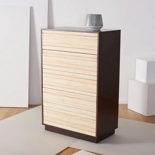 Safavieh Stassie 5 Drawer Tall Dresser - Natural