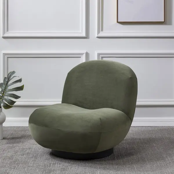 Safavieh Stevie Boucle Accent Chair - Olive Green