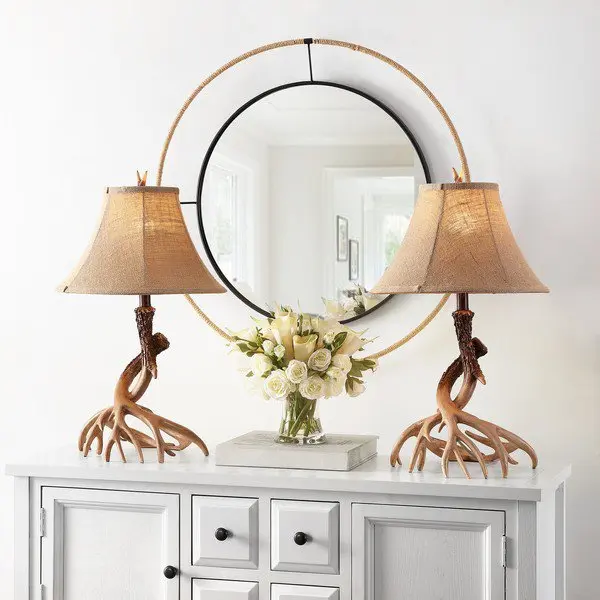 Safavieh Sundance 25.5-Inch H Faux Antler Table Lamp Set Of 2 - Brown