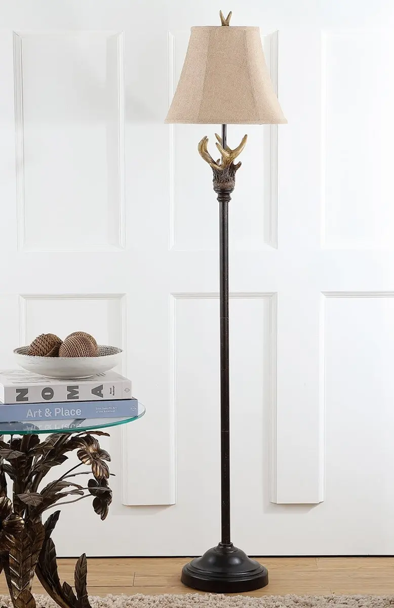 Safavieh Sundance 62-Inch H Faux Antler Floor Lamp - Brown