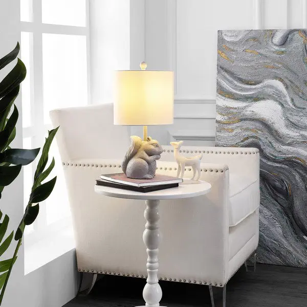 Safavieh Sunny Squirrel Lamp - Grey