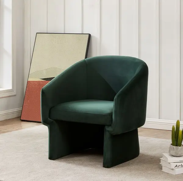 Safavieh Susie Barrel Back Accent Chair - Forest Green