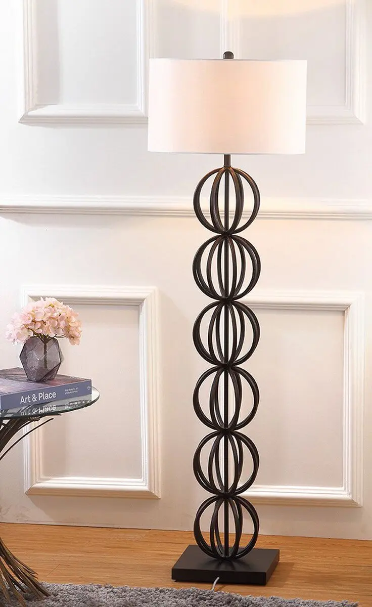 Safavieh Suzie 58.25-Inch H Sphere Floor Lamp - Black