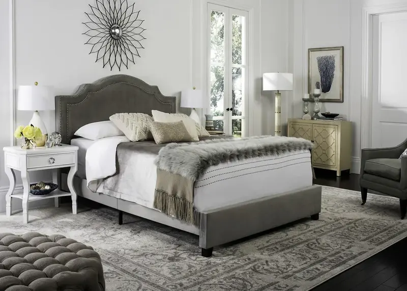 Safavieh Theron Bed Full Size - Grey
