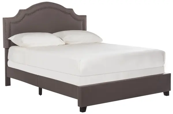 Safavieh Theron Bed Queen Size - Dark Taupe