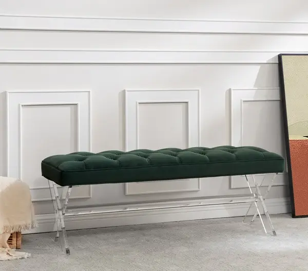Safavieh Tourmaline Acrylic Bench - Forest Green