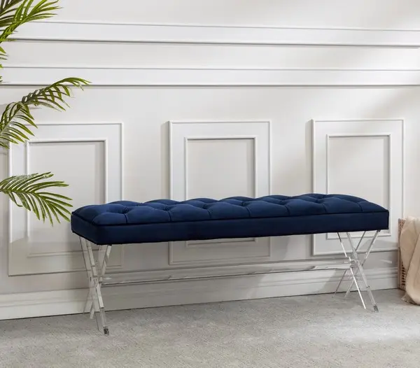Safavieh Tourmaline Acrylic Bench - Navy