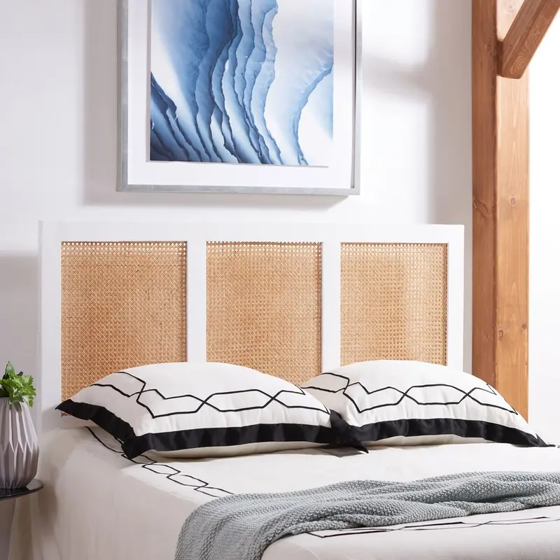 Safavieh Vienna Cane Headboard Full Size - White