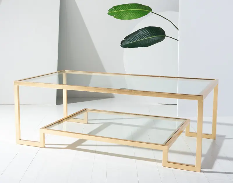 Safavieh Vivian Gold Leaf Coffee Table - Gold