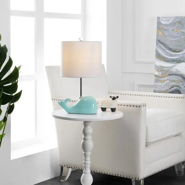 Safavieh Walter Whale Lamp - Seafoam
