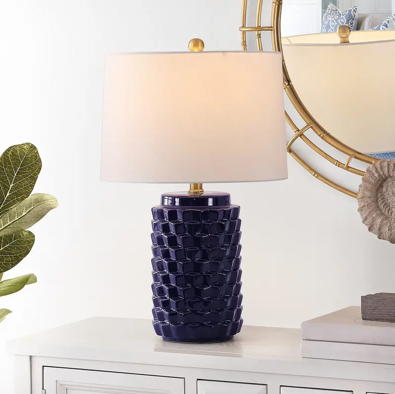 Safavieh Weldon Ceramic Table Lamp - Navy