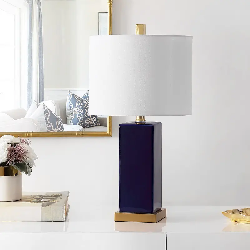 Safavieh Wendi Ceramic Table Lamp - Navy