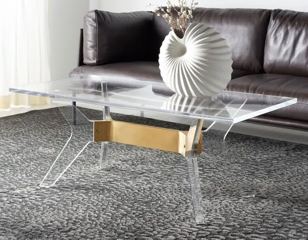 Safavieh Werner Acrylic Coffee Table - Brass