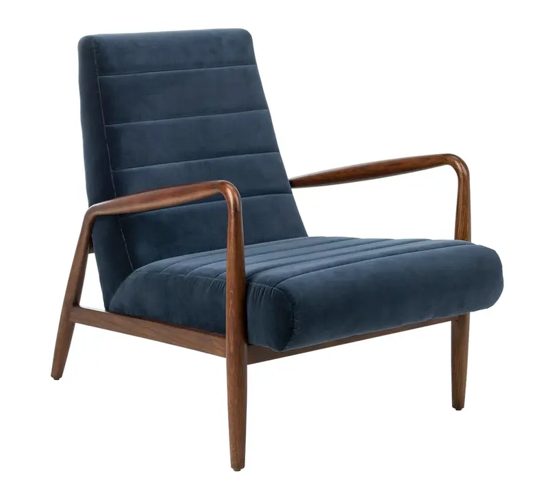 Safavieh Willow Channel Arm Chair - Navy