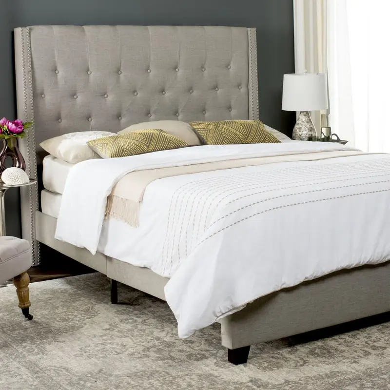 Safavieh Winslet Bed Full Size - Light Grey