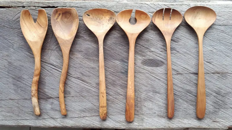 Sakura Teak Serving Spoon Collection