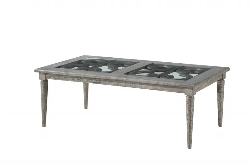Salvaged Natural Glass Wood Coffee Table By Homeroots