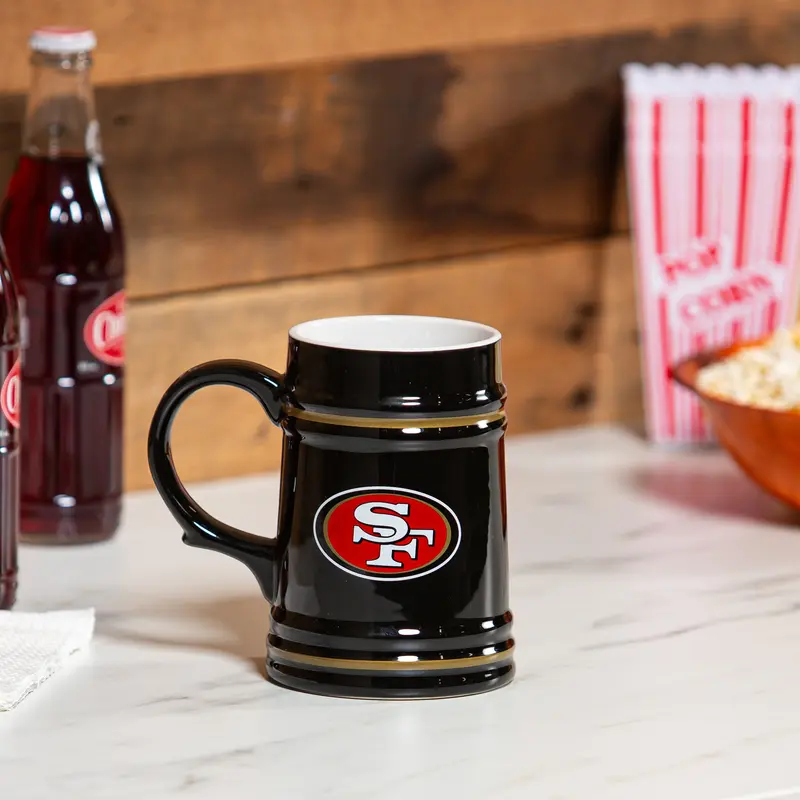 San Francisco 49ers Ceramic Stein Cup, 24oz