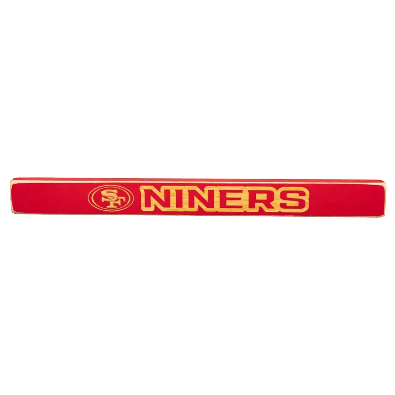 San Francisco 49ers Engraved Wood Sign, 49ers 1.5" x 18"