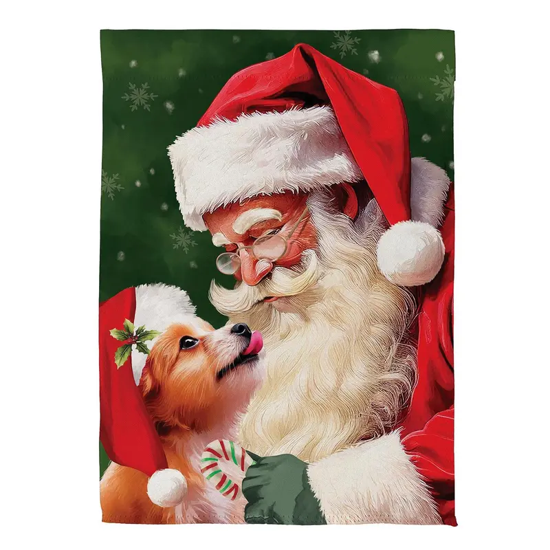 Santa & Olive Suede House Flag