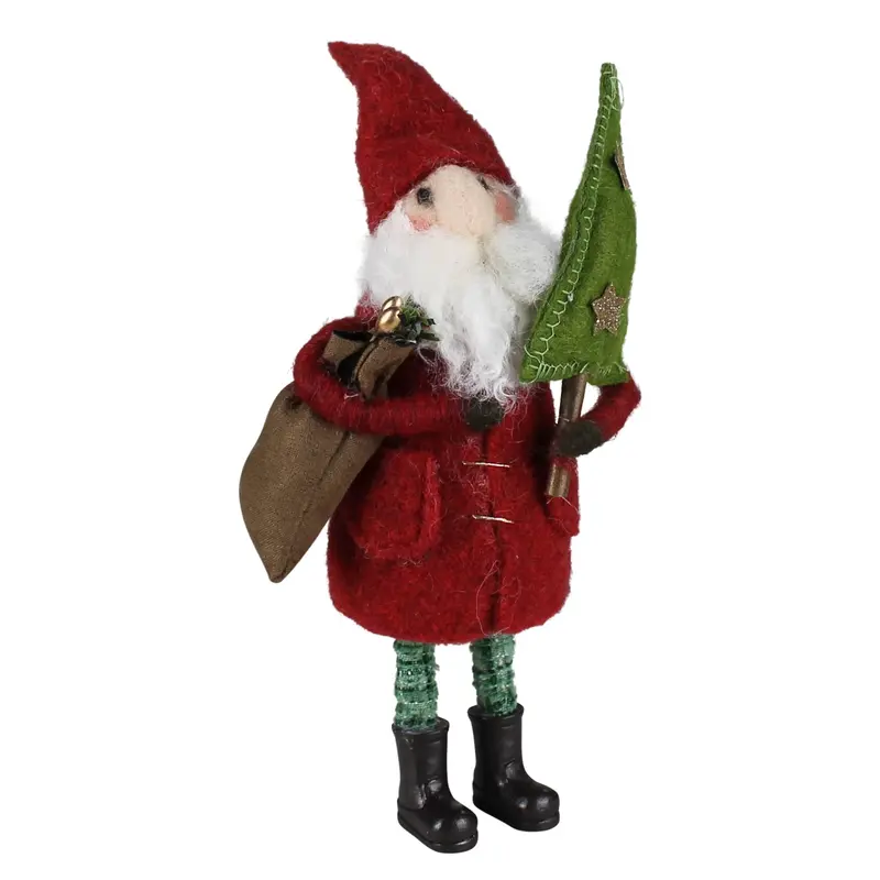 Santa with Tree and Gifts, Felt Set Of 2 By HomArt