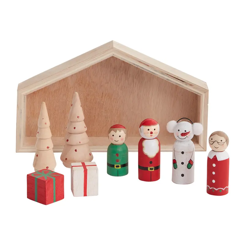Santa's Workshop Scene Set of 18 By Accent Decor