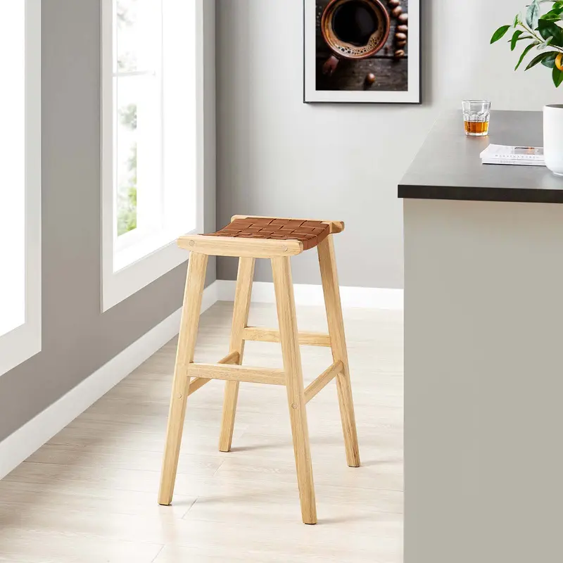 Saoirse Faux Leather Wood Bar Stool - Set of 2 By Modway - EEI-6549
