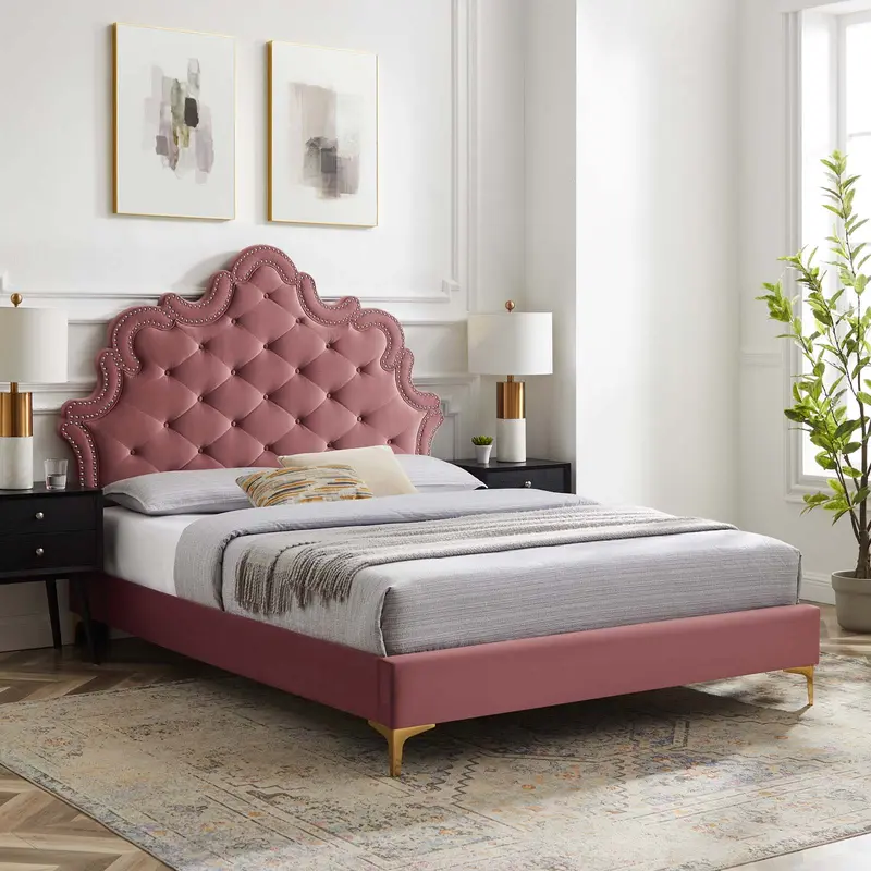 Sasha Button-Tufted Performance Velvet Full Bed By Modway - MOD-6802