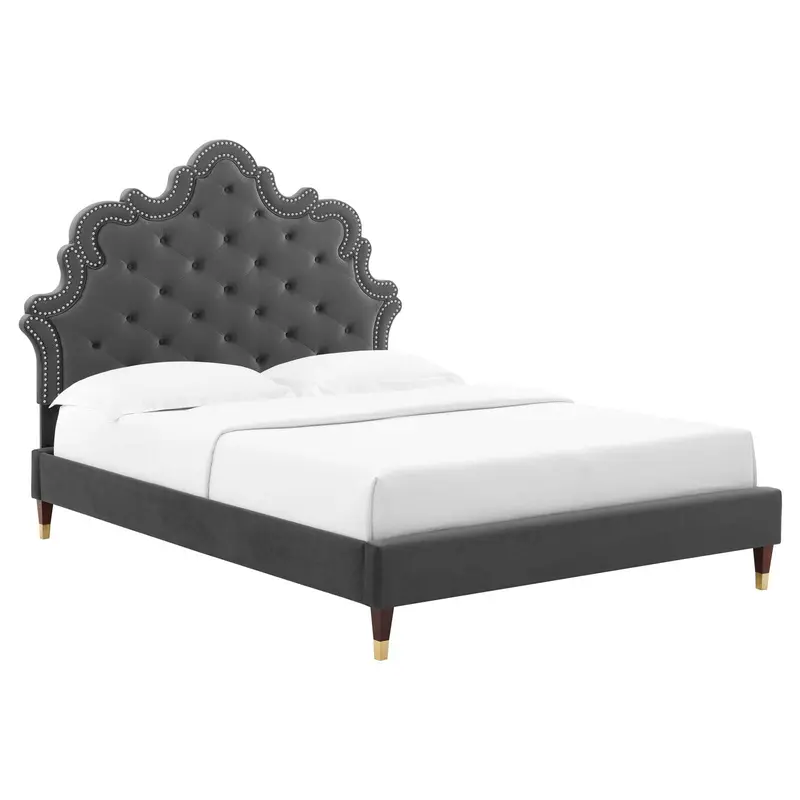 Sasha Button-Tufted Performance Velvet Twin Bed By Modway - MOD-6792