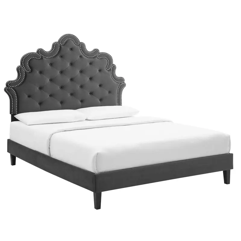 Sasha Button-Tufted Performance Velvet Twin Bed By Modway - MOD-6797