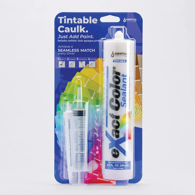 Sashco eXact Color Tintable Elastomeric Acrylic Latex Interior Molding and Trim Caulk 9.5 oz (Pack of 6) - Open Box