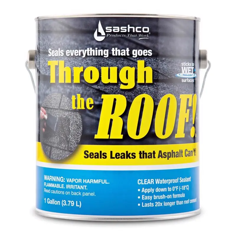 Sashco Through The Roof Clear Elastomeric Roof Sealant 1 gal (Pack of 2). - Open Box