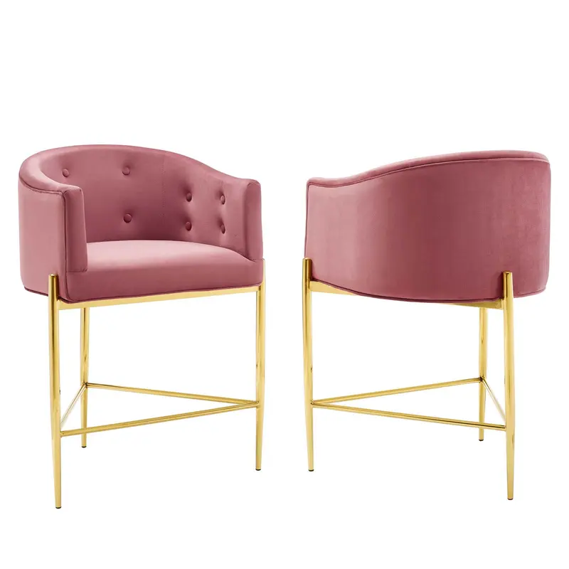 Savour Tufted Performance Velvet Counter Stool Set of 2 By Modway - EEI-4596