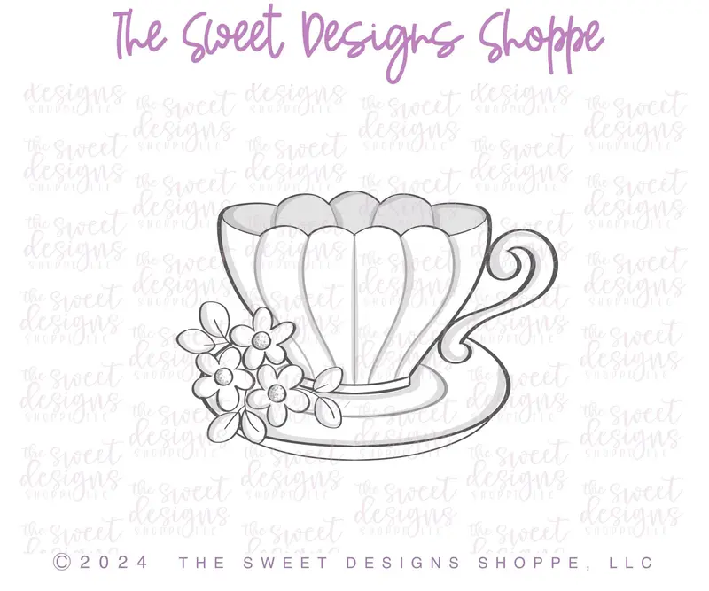 Scallope Daisy Teacup - Cookie Cutter