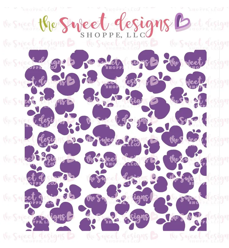 Scattered Apples Stencil