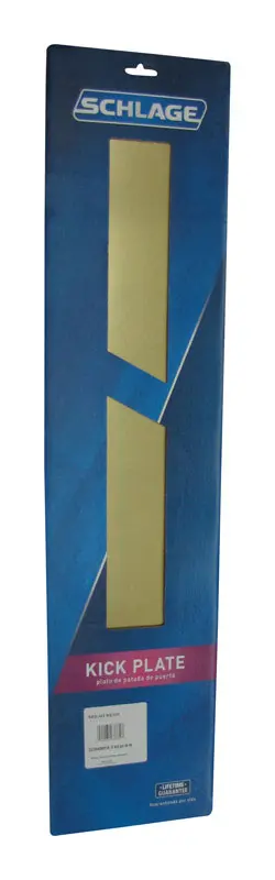 Schlage 8 in. H X 34 in. L Brass Aluminum Kickplate - Open Box