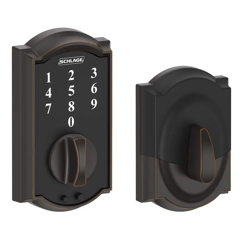 Schlage Aged Bronze Steel Touchscreen Deadbolt - Open Box