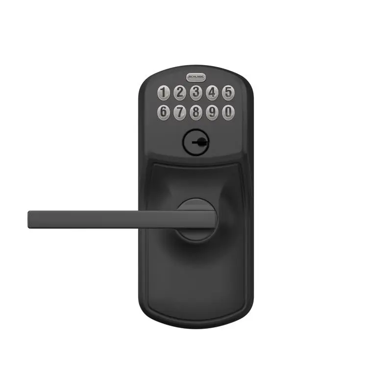 Schlage Matte Black Metal Electronic Touch Pad Entry Lever