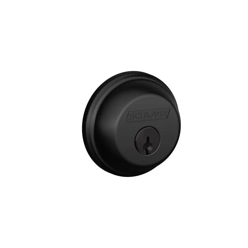 Schlage Matte Black Metal Single Cylinder Deadbolt - Open Box
