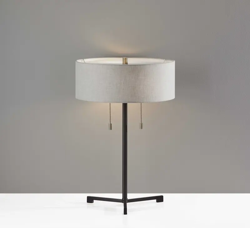 Sci Fi Two Pull Black Metal Table Lamp By Homeroots