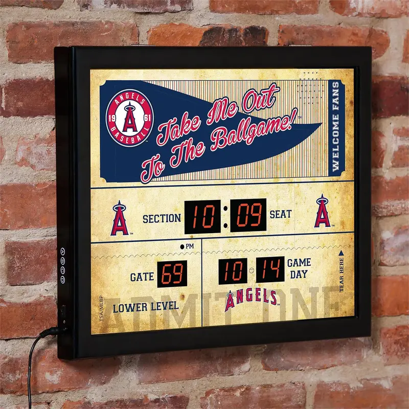 Scoreboard Wall Clock, Los Angeles Angels