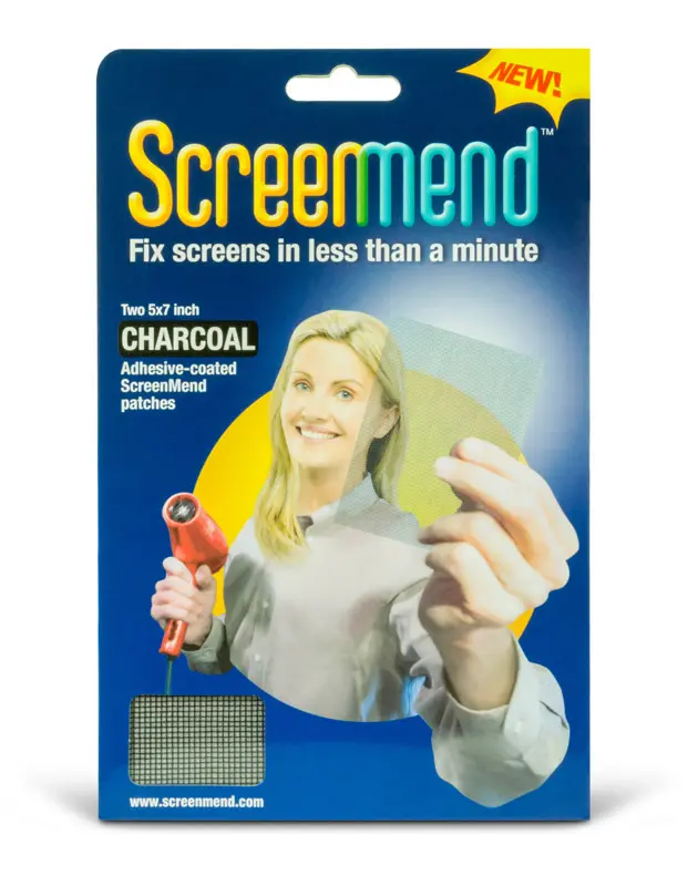 Screenmend Charcoal Fiberglass Screen Repair Patch 5 in. W X 7 in. L 2 pk - Deal of The Week