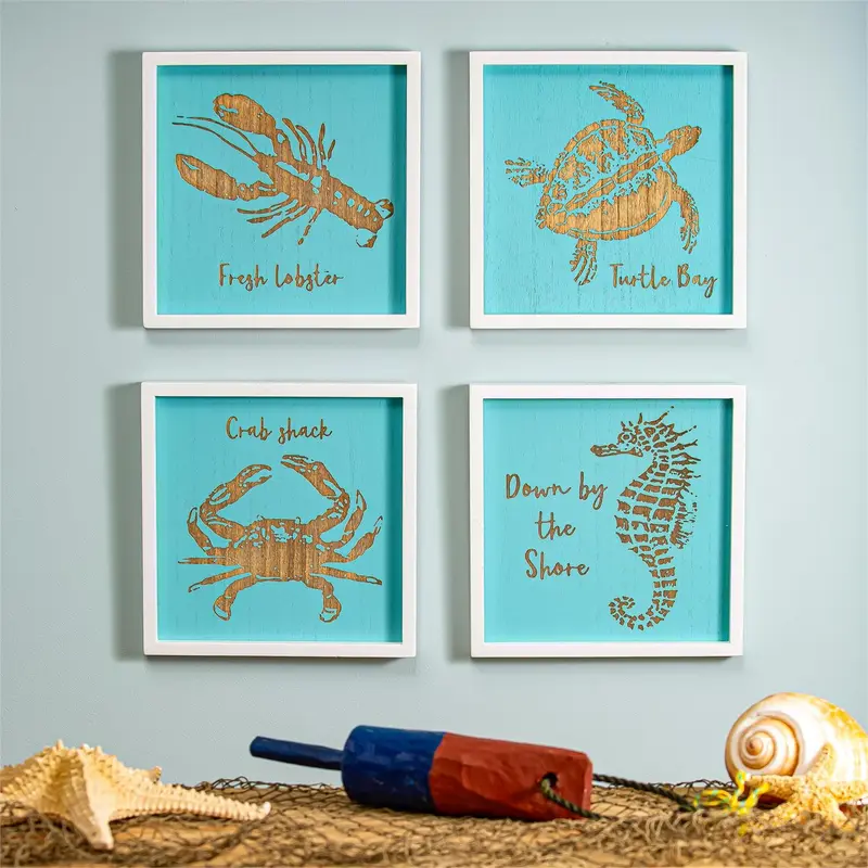 Sea Animals Wall Décor, 12" H